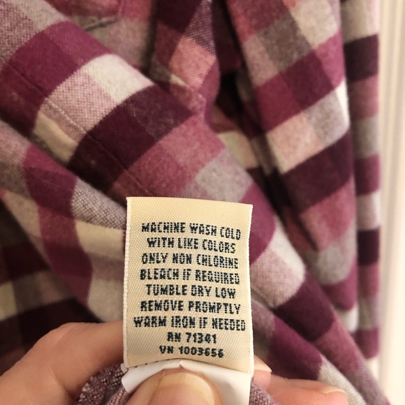 L. L. Bean Women’s Heathered Flannel Shirt, Size Large - Picture 7 of 11